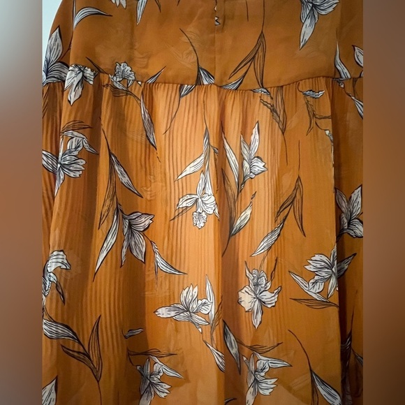 Floral Kimono Sleeve Top - Orange one size fits most (OSFM) (S104) - Picture 7 of 8